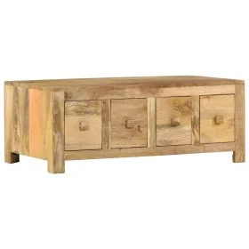 Mesa de centro con 4 cajones madera maciza de mango 90x50x35 cm by , Coffee table - Ref: Foro24-285827, Price: 219,84 €, Disc...