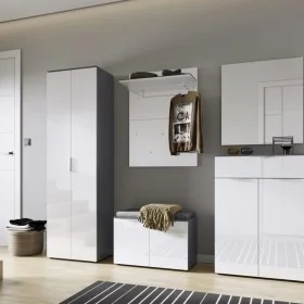 Germania Banco zapatero GW-Rimini 75x40x48 cm grafito y blanco by , Shoe racks and shoe organizers - Ref: Foro24-438392, Pric...