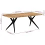 Mesa de comedor madera maciza de acacia negra 180x90x77 cm de , Mesas de cocina y de comedor - Ref: Foro24-351642, Precio: 34...