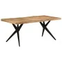 Mesa de comedor madera maciza de acacia negra 180x90x77 cm de , Mesas de cocina y de comedor - Ref: Foro24-351642, Precio: 34...