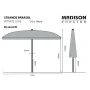 Madison Sombrilla de jardín rectangular Patmos Luxe gris 210x140 cm de , Sombrillas - Ref: Foro24-423698, Precio: 77,69 €, De...