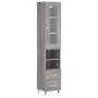 Aparador alto madera contrachapada gris Sonoma 34,5x34x180 cm de , Aparadores - Ref: Foro24-3199287, Precio: 108,52 €, Descue...
