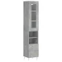 Aparador de madera contrachapada gris hormigón 34,5x34x180 cm by , Sideboards - Ref: Foro24-3199293, Price: 107,57 €, Discoun...