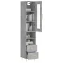 Aparador de madera contrachapada gris hormigón 34,5x34x180 cm by , Sideboards - Ref: Foro24-3199293, Price: 107,57 €, Discoun...
