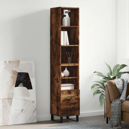 Aparador de madera contrachapada roble ahumado 34,5x34x180 cm von , Sideboards - Ref: Foro24-3189794, Preis: 97,26 €, Rabatt: %