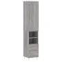 Aparador alto madera contrachapada gris Sonoma 34,5x34x180 cm de , Aparadores - Ref: Foro24-3200255, Precio: 106,71 €, Descue...