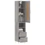 Aparador alto madera contrachapada gris Sonoma 34,5x34x180 cm de , Aparadores - Ref: Foro24-3200255, Precio: 106,71 €, Descue...
