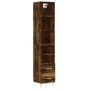 Aparador de madera contrachapada roble ahumado 34,5x34x180 cm de , Aparadores - Ref: Foro24-3189754, Precio: 91,78 €, Descuen...