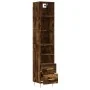 Aparador de madera contrachapada roble ahumado 34,5x34x180 cm de , Aparadores - Ref: Foro24-3189754, Precio: 91,78 €, Descuen...