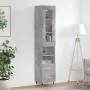 Aparador de madera contrachapada gris hormigón 34,5x34x180 cm de , Aparadores - Ref: Foro24-3199285, Precio: 104,73 €, Descue...