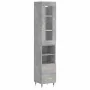 Aparador de madera contrachapada gris hormigón 34,5x34x180 cm de , Aparadores - Ref: Foro24-3199285, Precio: 104,73 €, Descue...