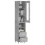 Aparador de madera contrachapada gris hormigón 34,5x34x180 cm de , Aparadores - Ref: Foro24-3199285, Precio: 104,73 €, Descue...