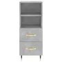 Aparador de madera contrachapada gris hormigón 34,5x34x180 cm de , Aparadores - Ref: Foro24-3199285, Precio: 104,73 €, Descue...