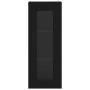 Aparador de madera contrachapada negro 34,5x34x180 cm de , Aparadores - Ref: Foro24-3199314, Precio: 118,20 €, Descuento: %