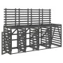 Cobertizo cuádruple para cubos de basura madera de pino gris by , Waste container supports - Ref: Foro24-3157699, Price: 550,...