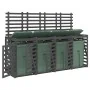 Cobertizo cuádruple para cubos de basura madera de pino gris by , Waste container supports - Ref: Foro24-3157699, Price: 550,...