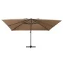 Sombrilla voladiza jardín luces LED poste aluminio taupe 4x3 m de , Sombrillas - Ref: Foro24-47007, Precio: 335,00 €, Descuen...