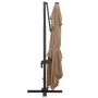 Sombrilla voladiza jardín luces LED poste aluminio taupe 4x3 m de , Sombrillas - Ref: Foro24-47007, Precio: 335,00 €, Descuen...