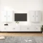 Set de muebles de TV 8 pzas madera contrachapada blanco brillo by , TV Furniture - Ref: Foro24-3188704, Price: 441,29 €, Disc...