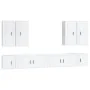 Set de muebles de TV 8 pzas madera contrachapada blanco brillo by , TV Furniture - Ref: Foro24-3188704, Price: 441,29 €, Disc...