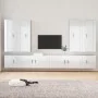 Set de muebles de TV 8 pzas madera contrachapada blanco brillo by , TV Furniture - Ref: Foro24-3188856, Price: 469,37 €, Disc...