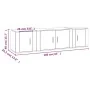 Set de muebles de TV 3 pzas madera contrachapada blanco brillo von , TV-Möbel - Ref: Foro24-3188400, Preis: 106,53 €, Rabatt: %