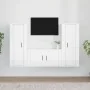 Set de muebles de TV 3 pzas madera contrachapada blanco brillo de , Muebles TV - Ref: Foro24-3188752, Precio: 166,38 €, Descu...