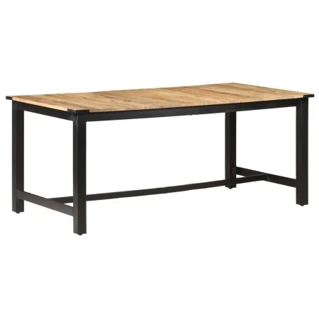 Mesa de comedor de madera maciza de mango rugosa 180x90x76 cm de , Mesas de cocina y de comedor - Ref: Foro24-287436, Precio:...
