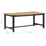 Mesa de comedor de madera maciza de mango rugosa 180x90x76 cm de , Mesas de cocina y de comedor - Ref: Foro24-287436, Precio:...