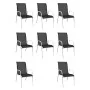 Juego de comedor de jardín 9 piezas de acero negro de , Conjuntos de jardín - Ref: Foro24-43306, Precio: 432,07 €, Descuento: %
