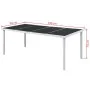 Juego de comedor de jardín 9 piezas de acero negro de , Conjuntos de jardín - Ref: Foro24-43306, Precio: 432,07 €, Descuento: %