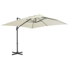 Sombrilla jardín voladiza con palo de aluminio arena 300x300 cm by , Umbrellas - Ref: Foro24-44632, Price: 282,68 €, Discount: %