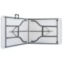Mesa de jardín plegable con 2 bancos acero y HDPE blanco 180 cm de , Conjuntos de jardín - Ref: Foro24-48833, Precio: 175,64 ...