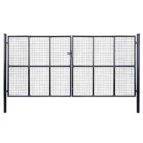 Puerta de malla de jardín acero galvanizado 400x200 cm gris von , Gartentore - Ref: Foro24-143379, Preis: 709,52 €, Rabatt: %