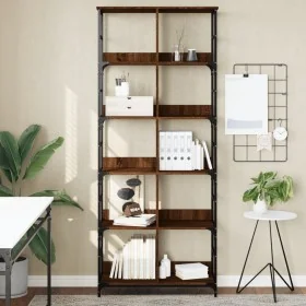 Estantería de madera ingeniería marrón roble 78,5x33x188,5 cm by , Bookcases and shelves - Ref: Foro24-835263, Price: 105,09 ...