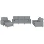 Juego de sofás con cojines 4 piezas tela gris claro de , Sofás - Ref: Foro24-3201266, Precio: 670,33 €, Descuento: %