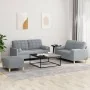 Juego de sofás con cojines 3 piezas tela gris claro by , Sofas - Ref: Foro24-3201298, Price: 467,21 €, Discount: %