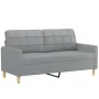 Juego de sofás con cojines 3 piezas tela gris claro by , Sofas - Ref: Foro24-3201298, Price: 467,21 €, Discount: %