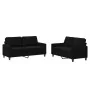 Juego de sofás con cojines 2 piezas terciopelo negro by , Sofas - Ref: Foro24-3201501, Price: 442,98 €, Discount: %