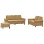 Juego de sofás con cojines 3 piezas terciopelo marrón by , Sofas - Ref: Foro24-3202227, Price: 512,10 €, Discount: %