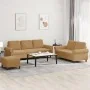 Juego de sofás con cojines 3 piezas terciopelo marrón by , Sofas - Ref: Foro24-3202267, Price: 587,84 €, Discount: %