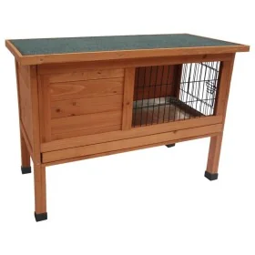 FLAMINGO Conejera Bunny 90 marrón 91x45x70 cm by , Cages and habitats for small animals - Ref: Foro24-439666, Price: 103,75 €...