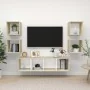 Muebles de salón 5 pzas madera ingeniería blanco y roble Sonoma von , TV-Möbel - Ref: Foro24-3079624, Preis: 156,04 €, Rabatt: %
