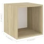 Muebles de salón 5 pzas madera ingeniería blanco y roble Sonoma von , TV-Möbel - Ref: Foro24-3079624, Preis: 156,04 €, Rabatt: %
