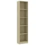 Estantería de 5 niveles contrachapada color roble 40x24x175cm by , Bookcases and shelves - Ref: Foro24-800849, Price: 109,41 ...