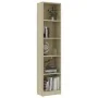 Estantería de 5 niveles contrachapada color roble 40x24x175cm by , Bookcases and shelves - Ref: Foro24-800849, Price: 109,41 ...