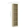 Estantería de 5 niveles contrachapada color roble 40x24x175cm by , Bookcases and shelves - Ref: Foro24-800849, Price: 109,41 ...