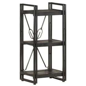 Estantería de 3 niveles madera maciza de mango negro 40x30x80cm by , Bookcases and shelves - Ref: Foro24-320625, Price: 103,6...