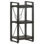 Estantería de 3 niveles madera maciza de mango negro 40x30x80cm by , Bookcases and shelves - Ref: Foro24-320625, Price: 103,6...