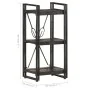 Estantería de 3 niveles madera maciza de mango negro 40x30x80cm by , Bookcases and shelves - Ref: Foro24-320625, Price: 103,6...